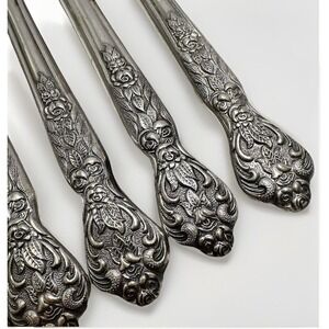 Vintage VERSAILLES Butter Knife Stainless by‎ MSI Japan Flatware Lot of 8 Floral